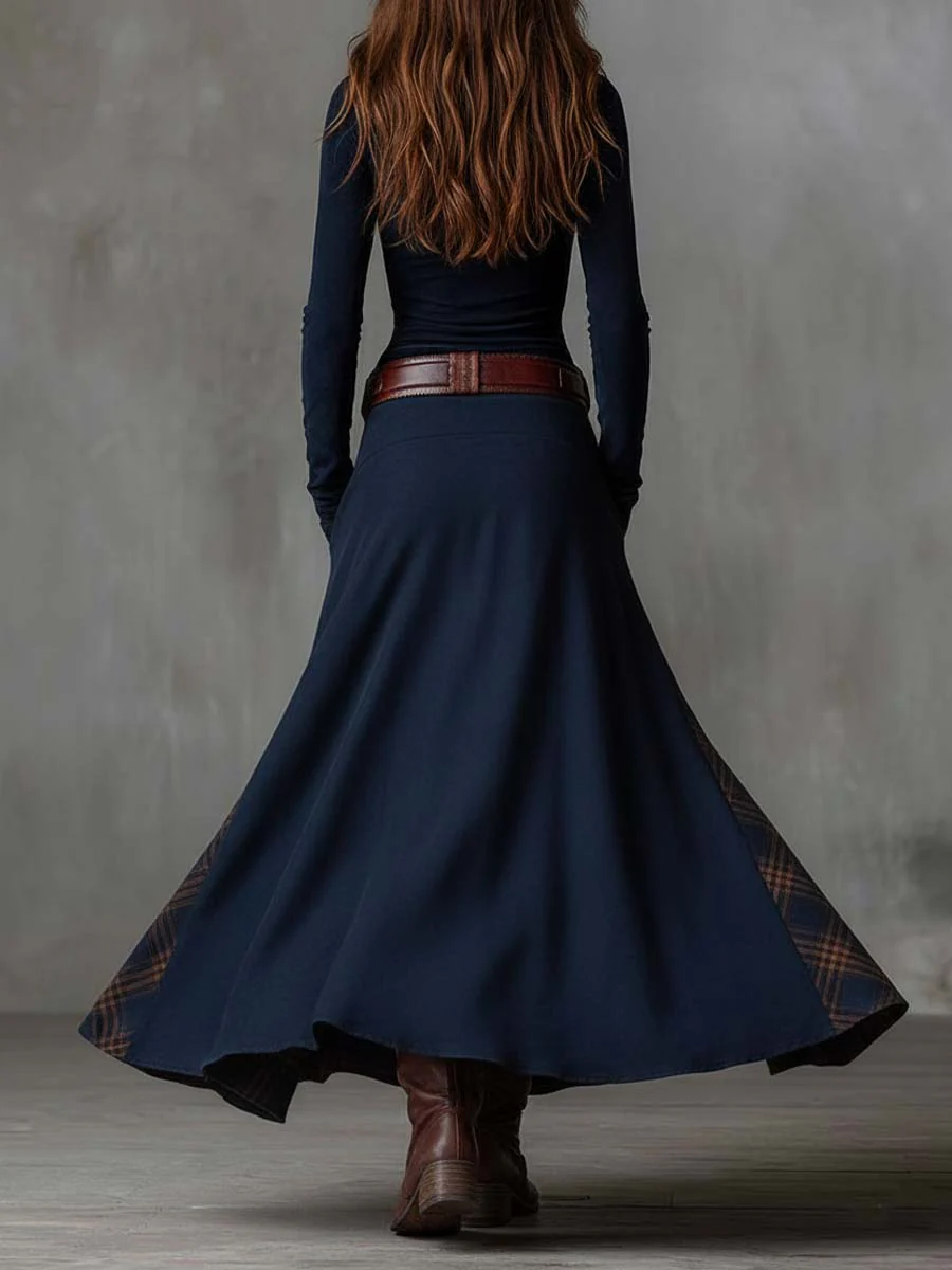 Élise | Maxivestido de Ante con Cinturón