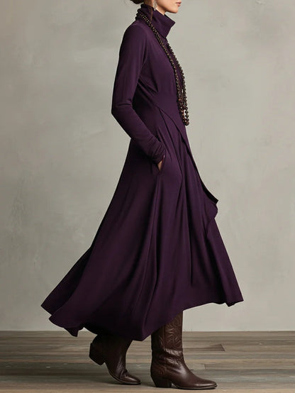 Arielle | Vestido Vintage Asimétrico de Cuello Alto