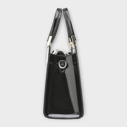Erain - Bolso brillante en piel con grabado de cocodrilo