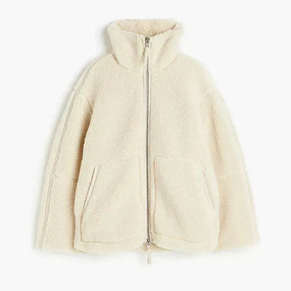 Silvia | Chaqueta Teddy Oversize de Cuello Alto