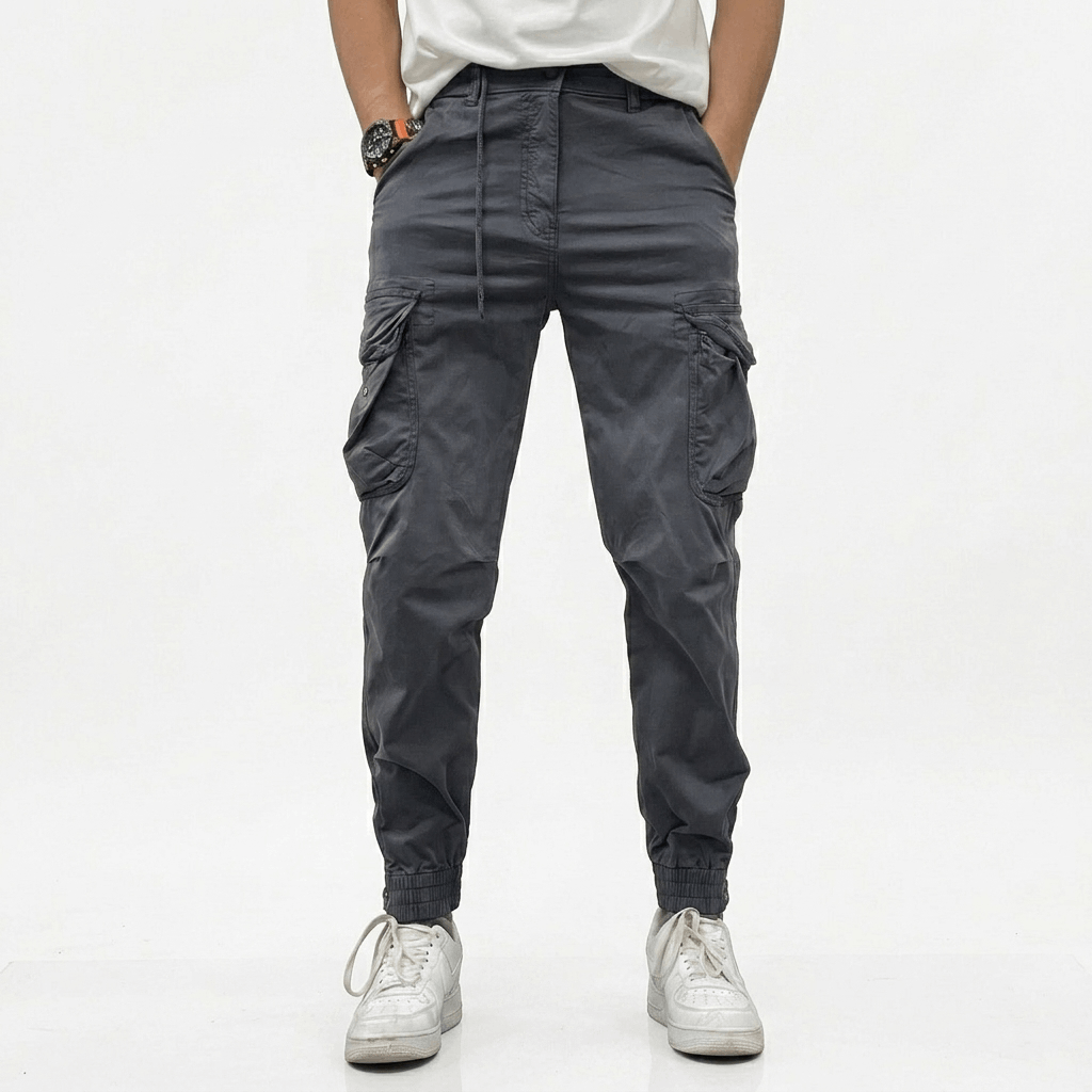 Pantalones Cargo Marino Multibolsillo