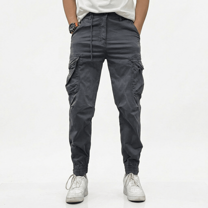 Pantalones Cargo Marino Multibolsillo