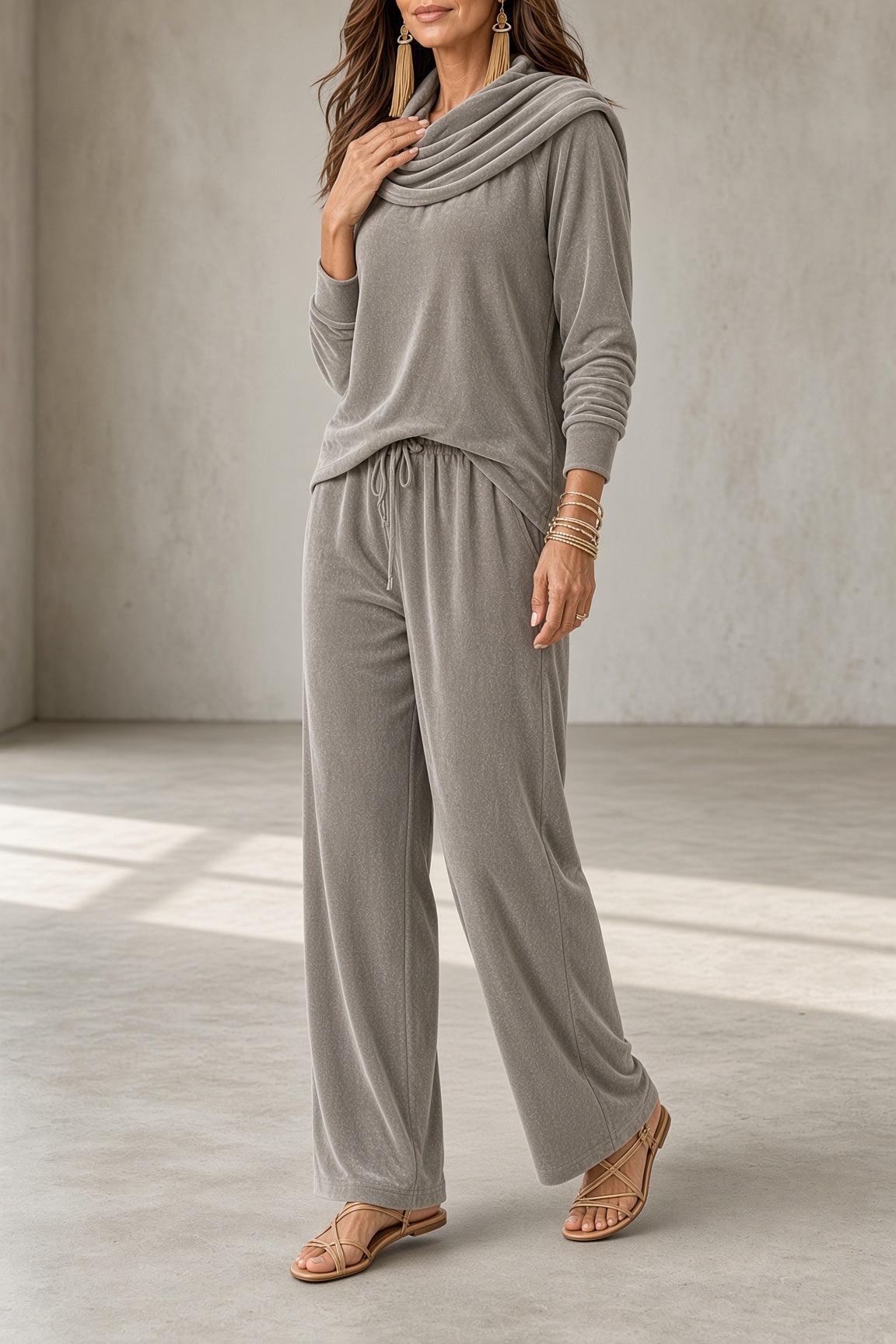 Taylor | Conjunto de pantalón de terciopelo de dos piezas