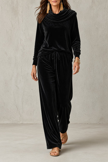 Taylor | Conjunto de pantalón de terciopelo de dos piezas