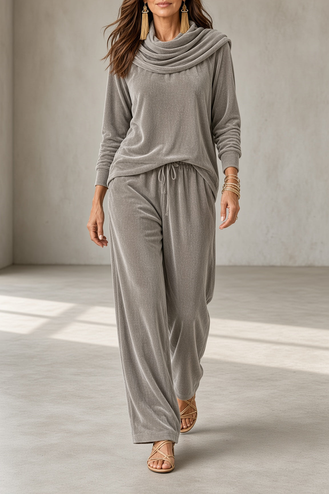 Taylor | Conjunto de pantalón de terciopelo de dos piezas