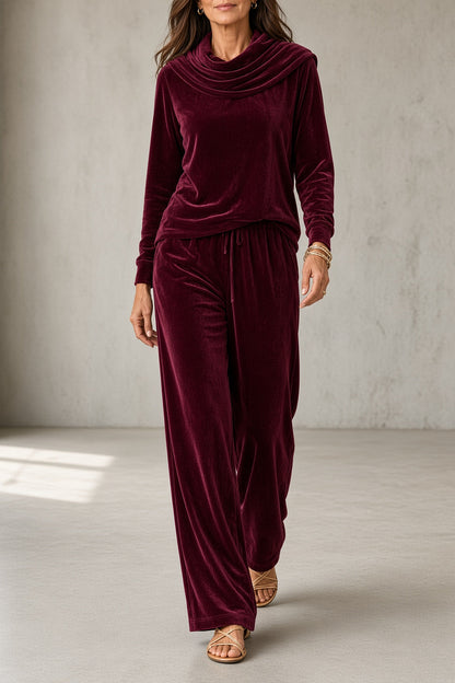 Taylor | Conjunto de pantalón de terciopelo de dos piezas