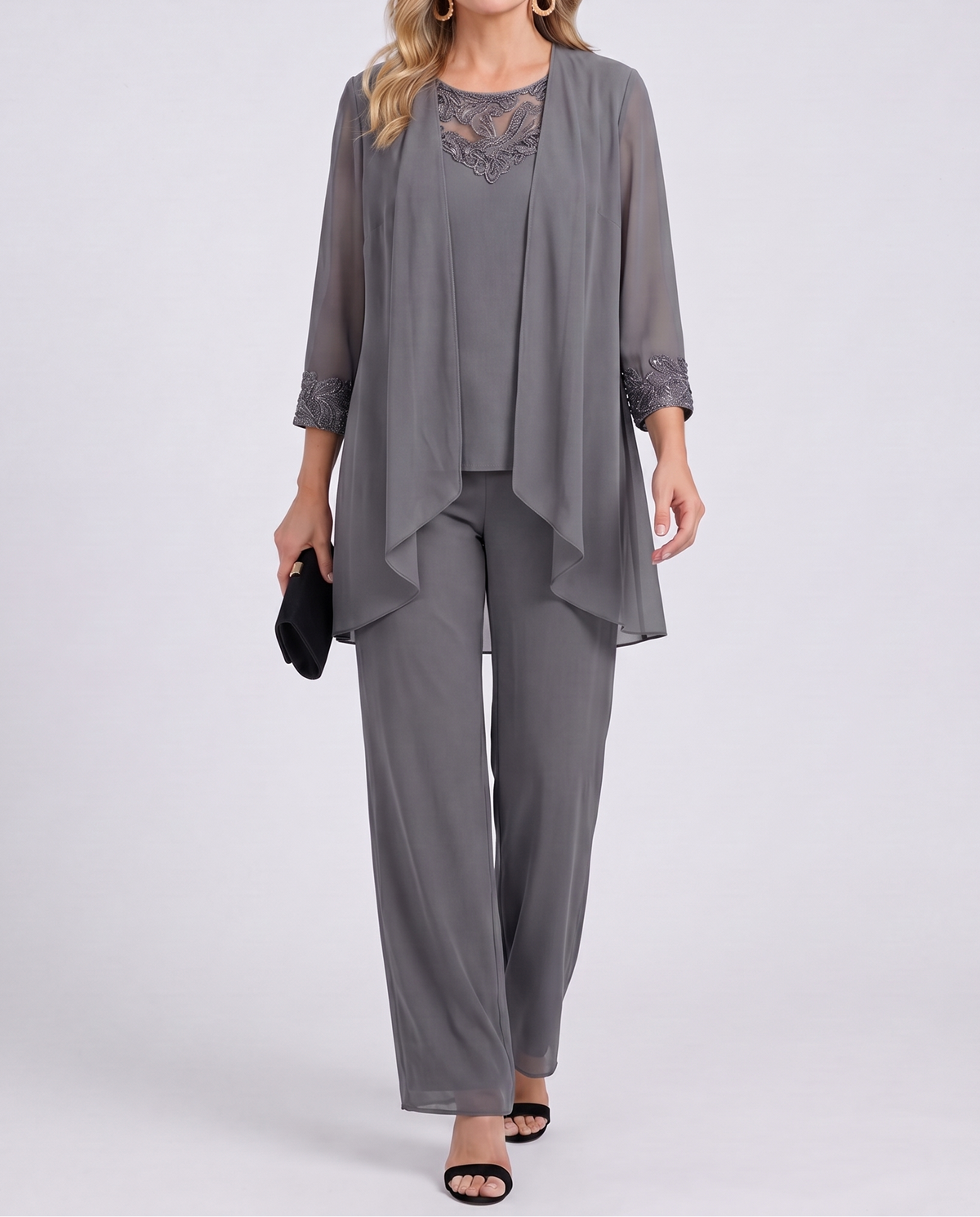 Elena | Conjunto con Chaqueta Fluida y Pantalón Palazzo
