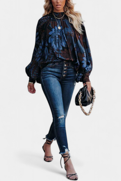 Talía | Blusa de Manga Larga con Estampado Floral