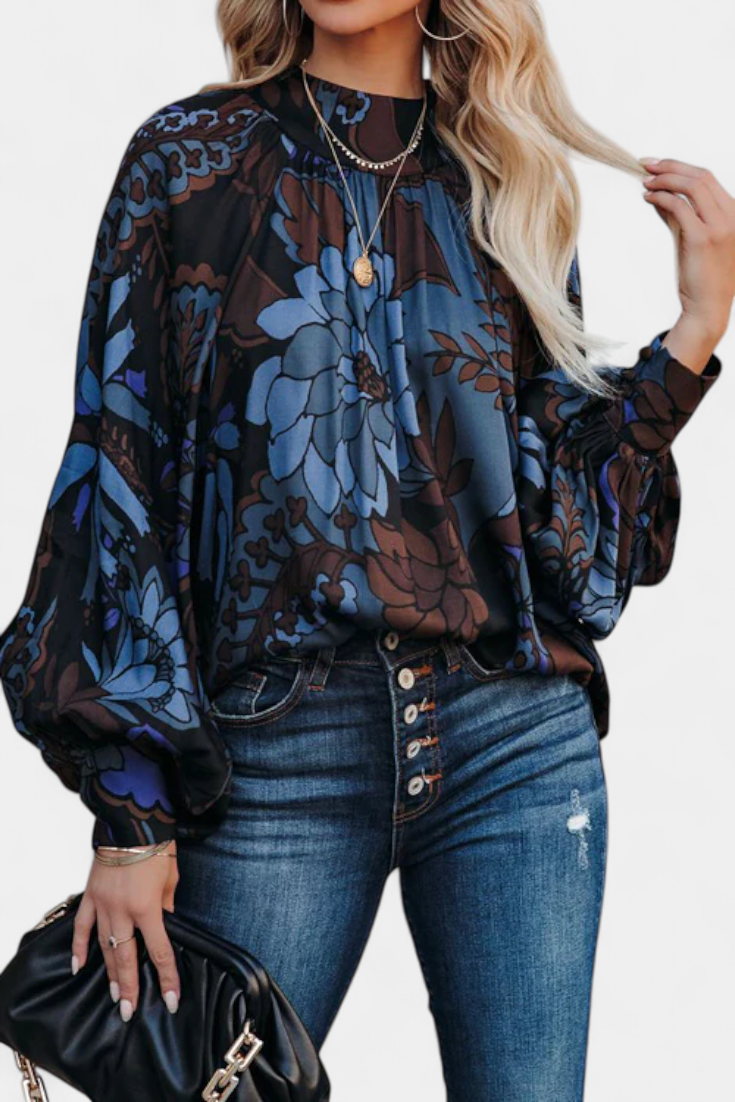 Talía | Blusa de Manga Larga con Estampado Floral
