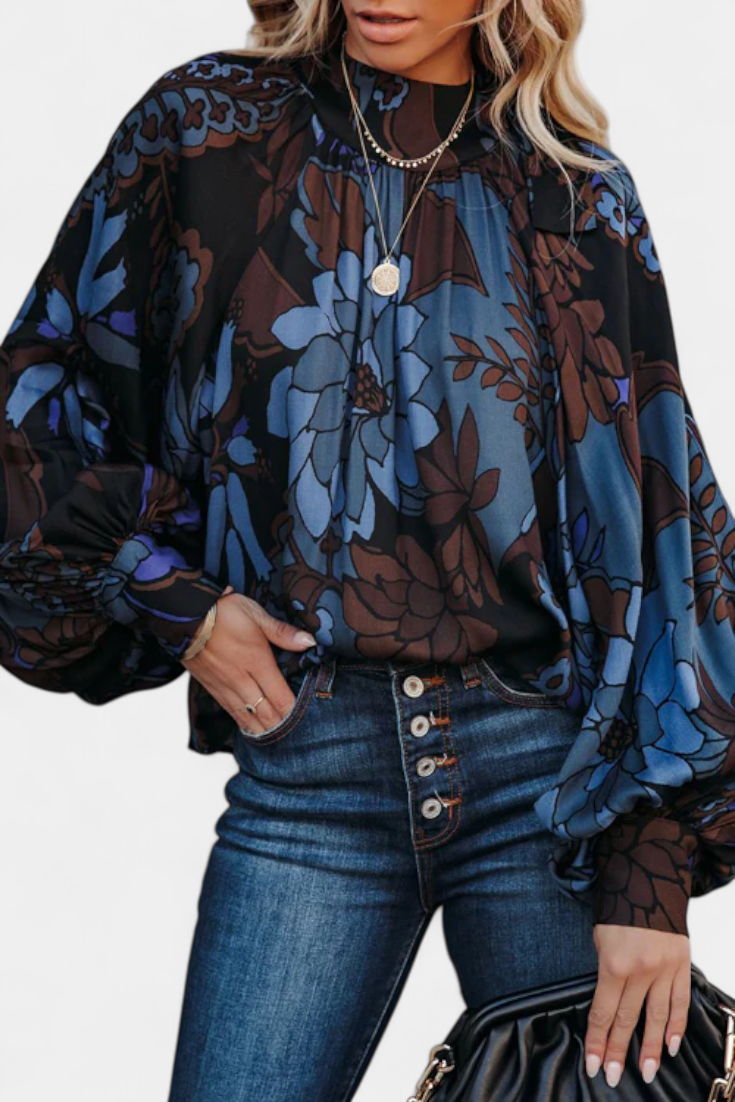 Talía | Blusa de Manga Larga con Estampado Floral