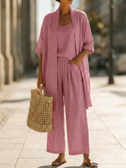 Isa | Conjunto de tres piezas elegante sin esfuerzo