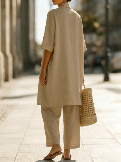 Isa | Conjunto de tres piezas elegante sin esfuerzo