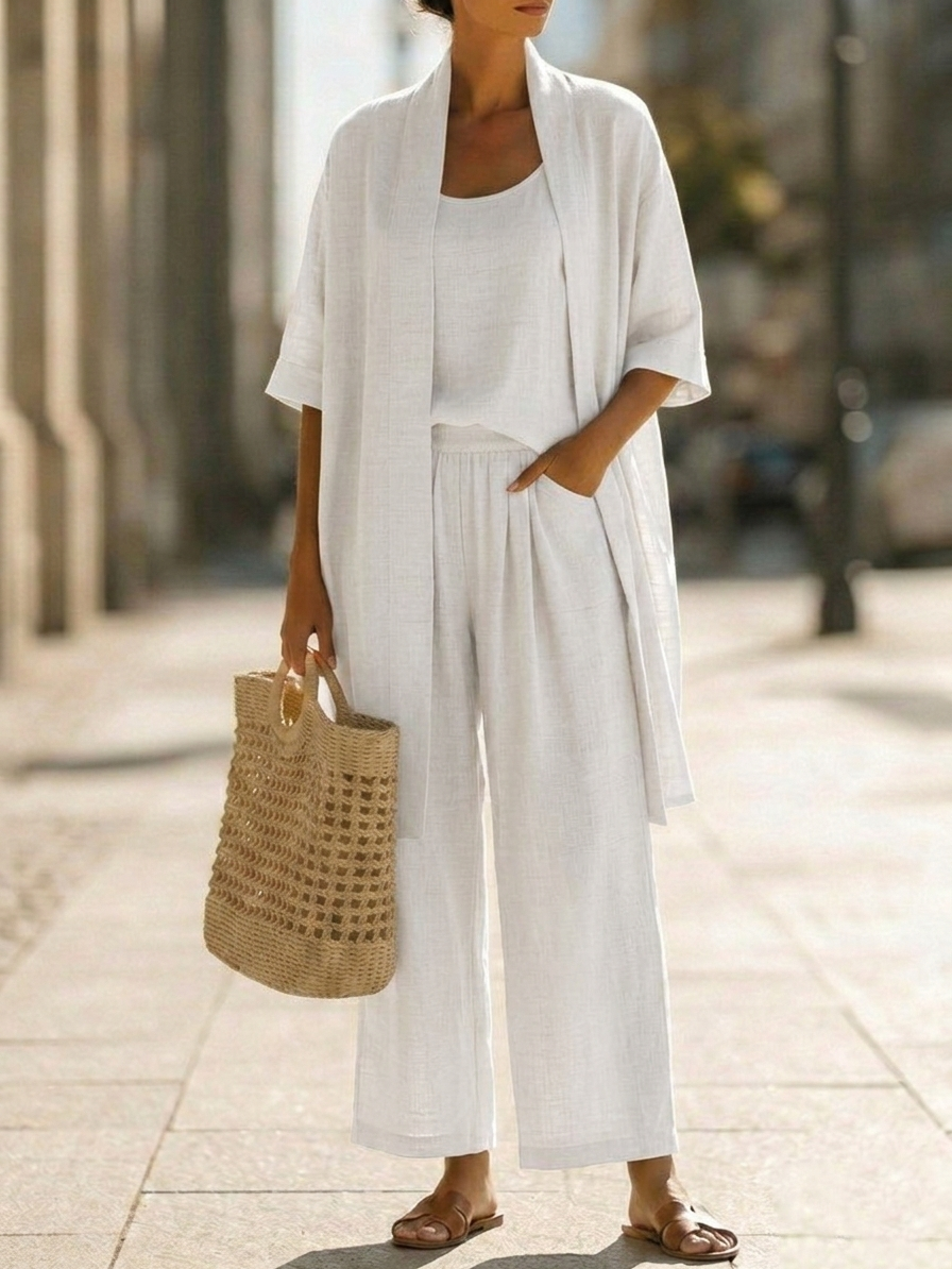 Isa | Conjunto de tres piezas elegante sin esfuerzo
