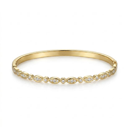 Pulsera elegante en oro con circonita