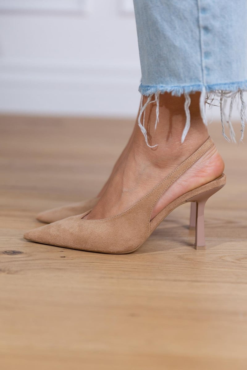 Alma™ | Elegantes zapatos slingback nude