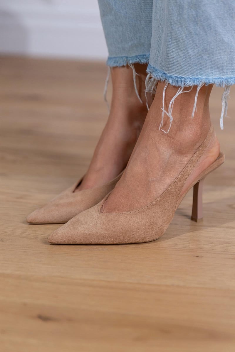 Alma™ | Elegantes zapatos slingback nude