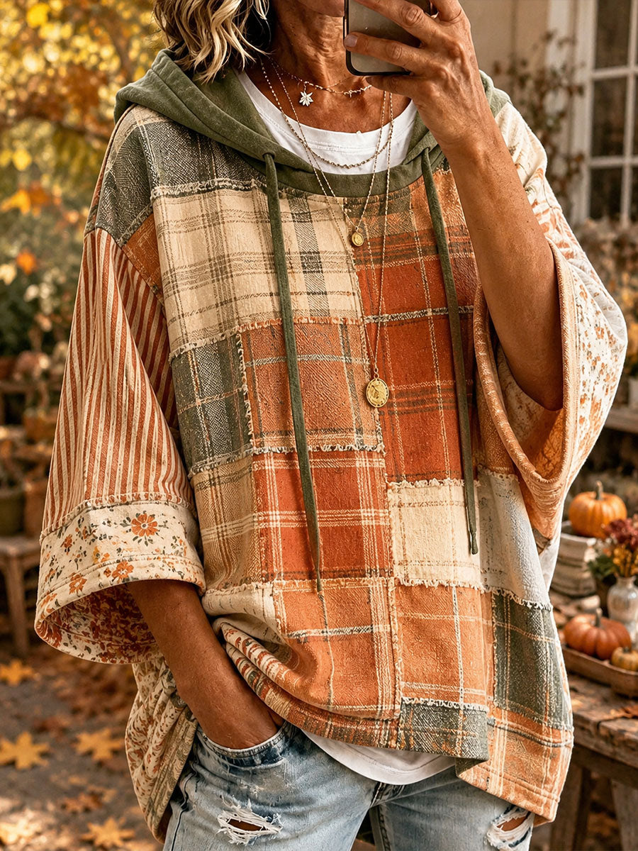 Ana | Sudadera Oversize de Patchwork Otoñal