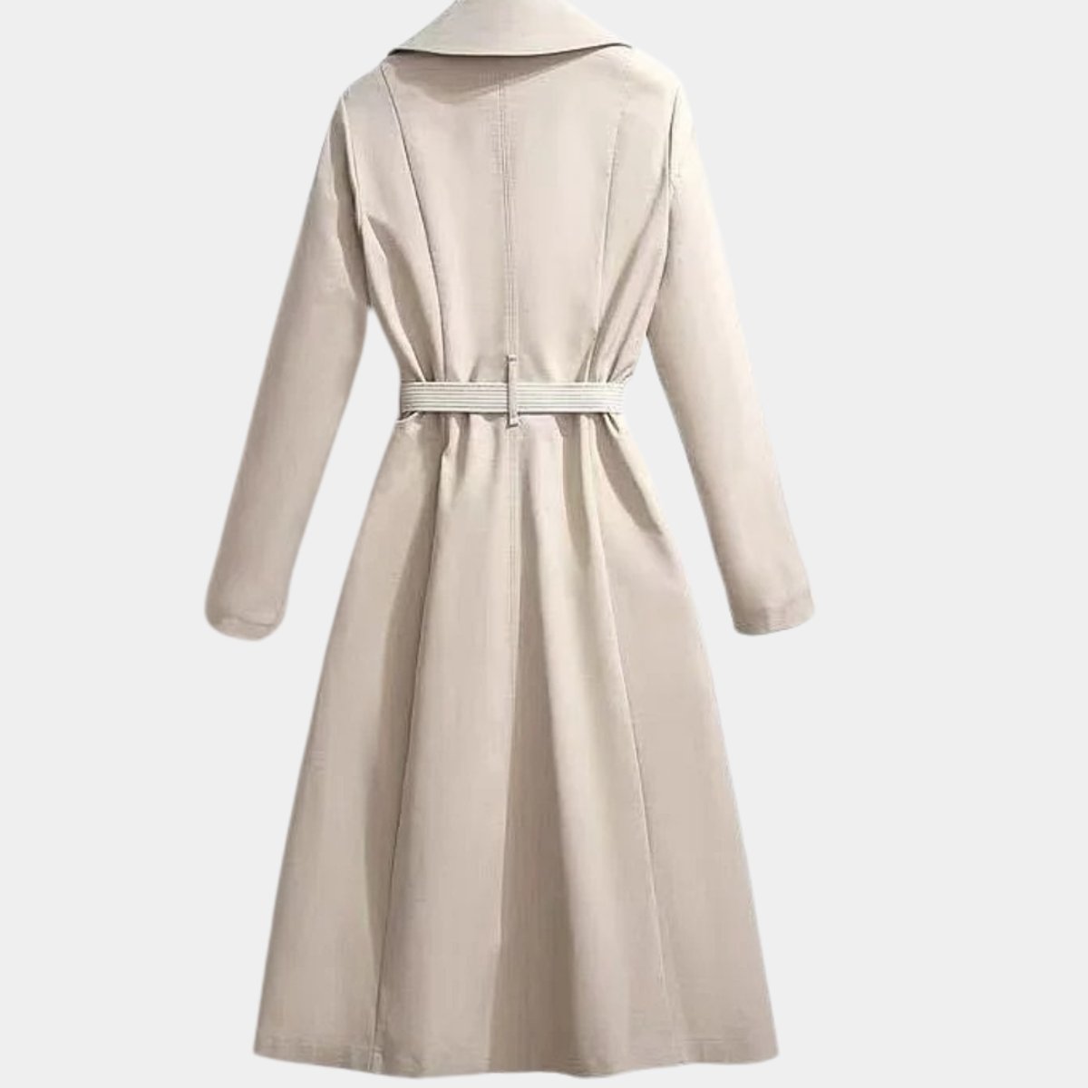 Clarice | Gabardina Midi Clásica con Cinturón