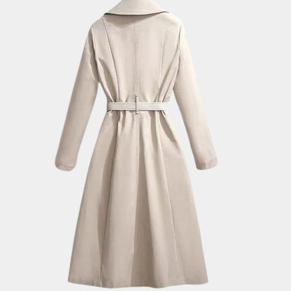 Clarice | Gabardina Midi Clásica con Cinturón
