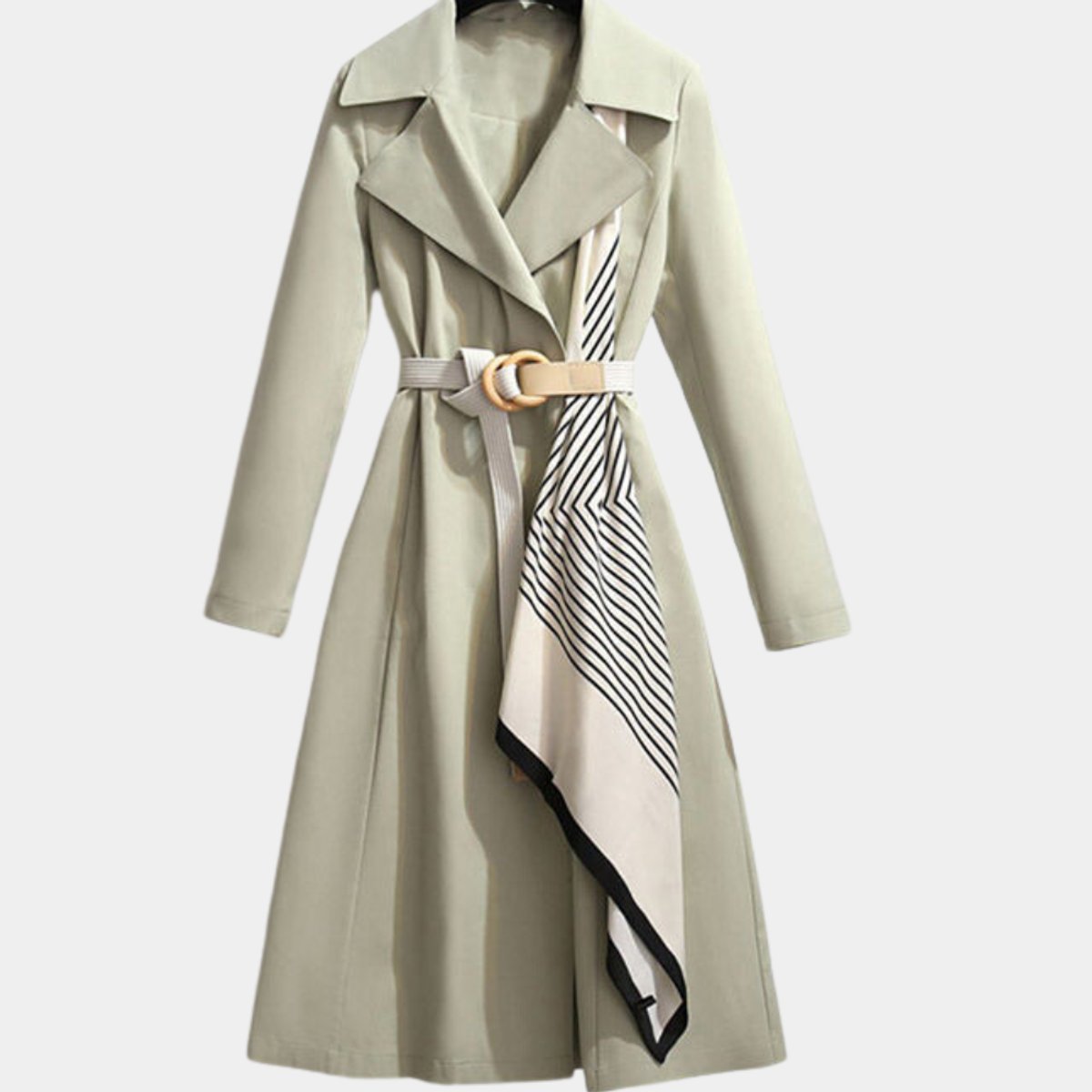 Clarice | Gabardina Midi Clásica con Cinturón