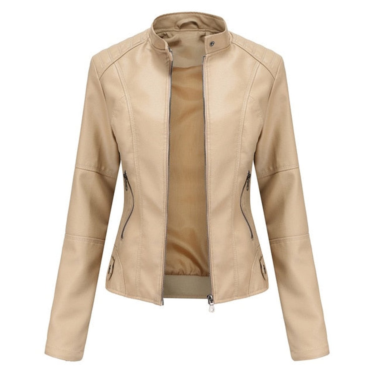 Helen | Chaqueta Motera con Cuello Alto