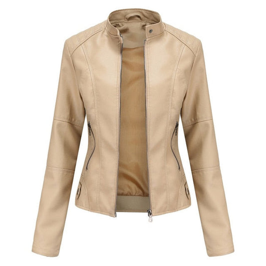 Helen | Chaqueta Motera con Cuello Alto