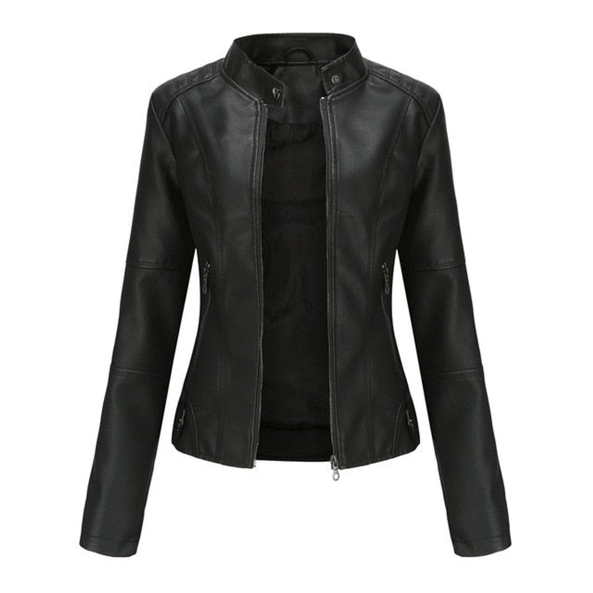 Helen | Chaqueta Motera con Cuello Alto
