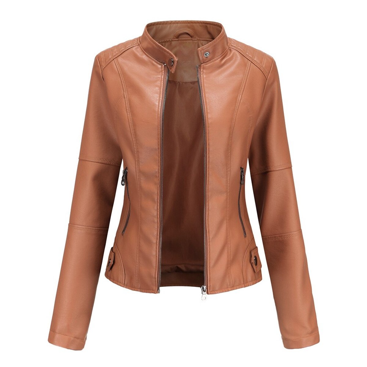 Helen | Chaqueta Motera con Cuello Alto