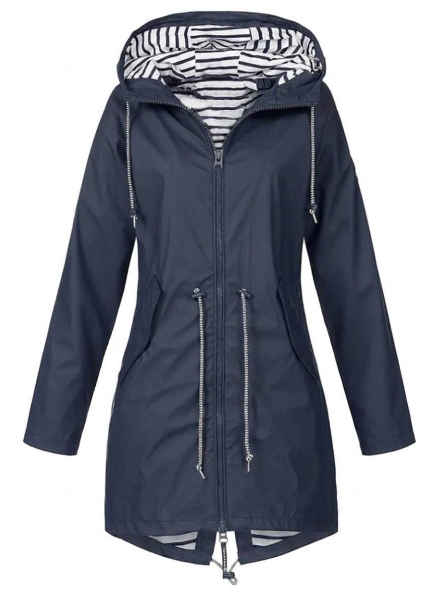 Margaret | Impermeable con Capucha y Cordón Ajustable