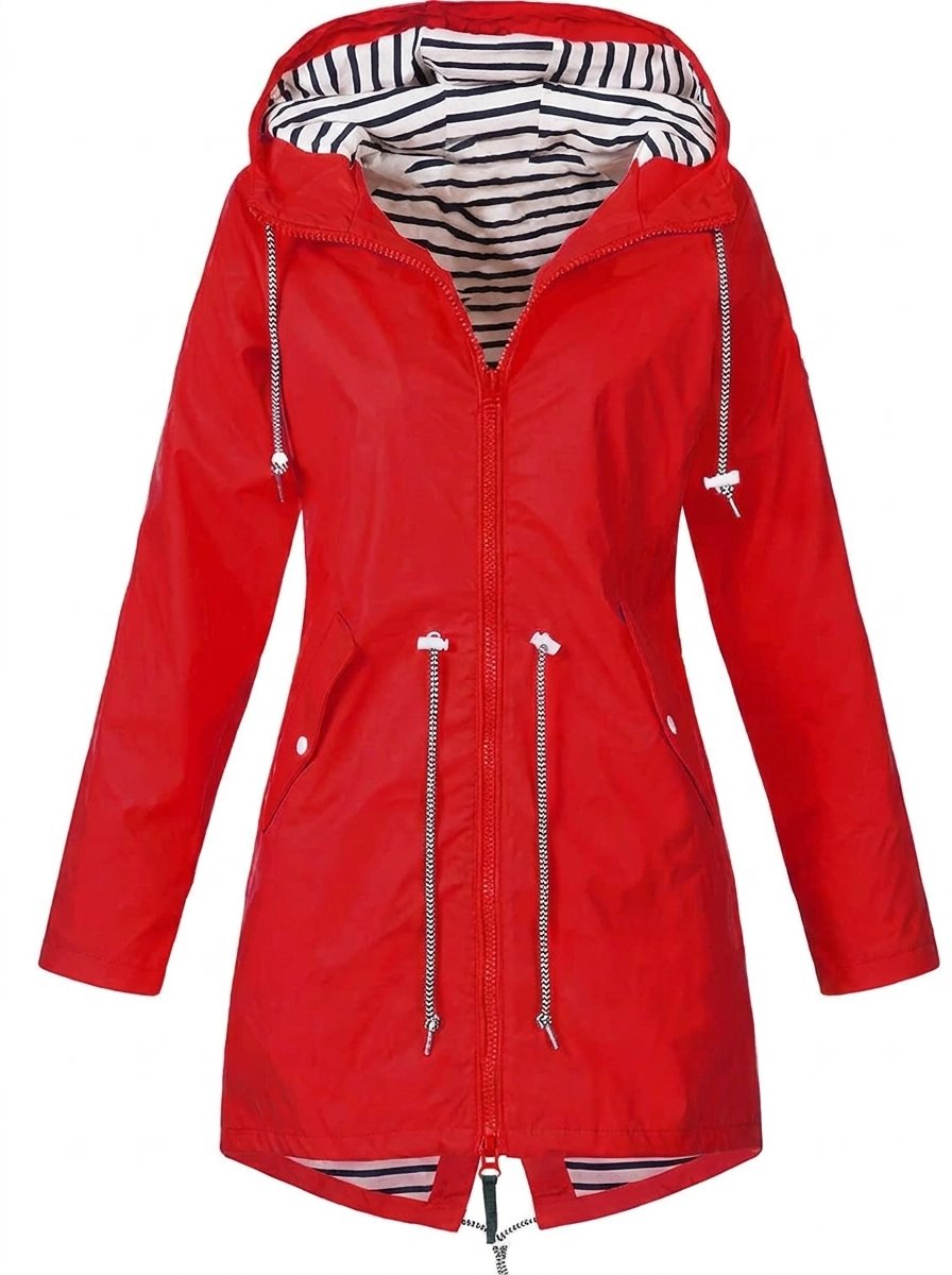 Margaret | Impermeable con Capucha y Cordón Ajustable
