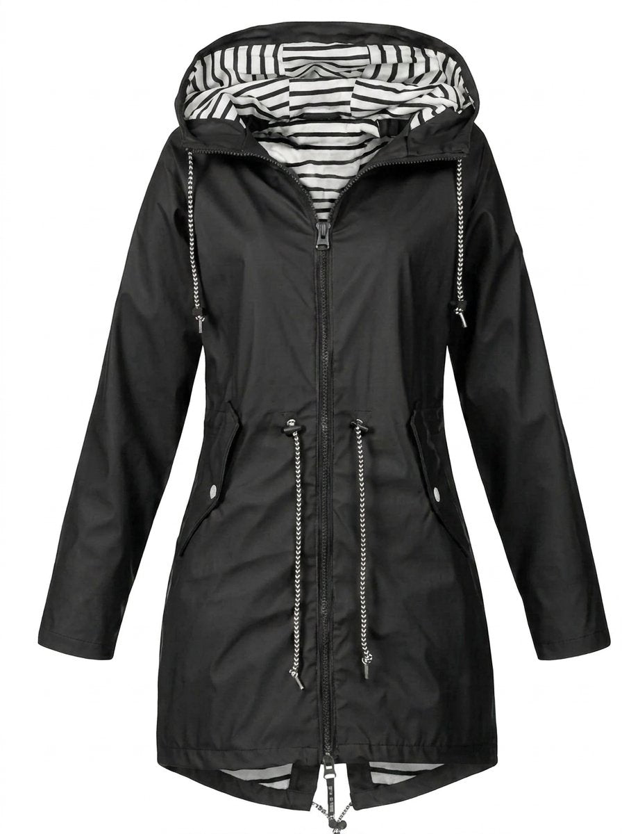 Margaret | Impermeable con Capucha y Cordón Ajustable