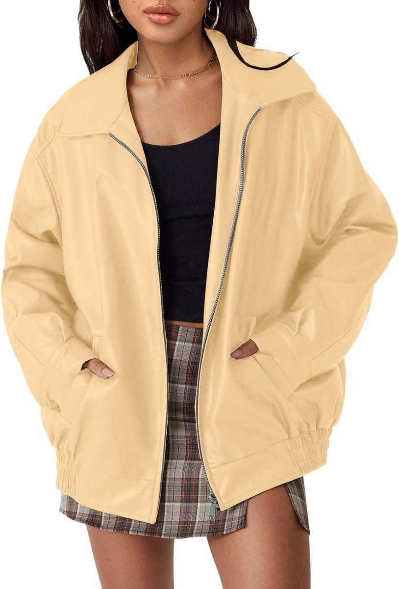 Nicola | Chaqueta Bomber Holgada con Cremallera