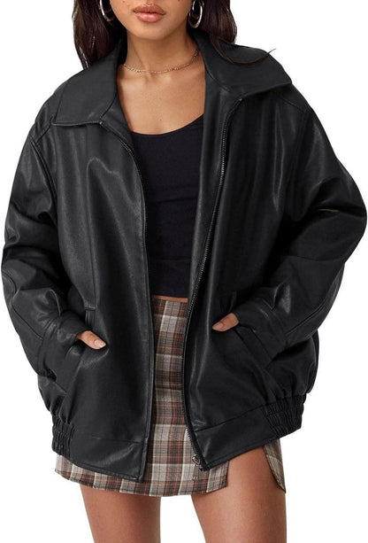 Nicola | Chaqueta Bomber Holgada con Cremallera