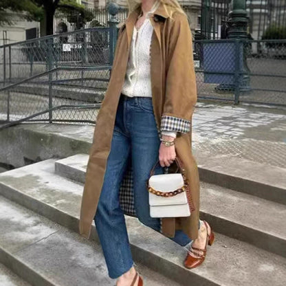 Lucia | Gabardina Larga Oversize Refinada