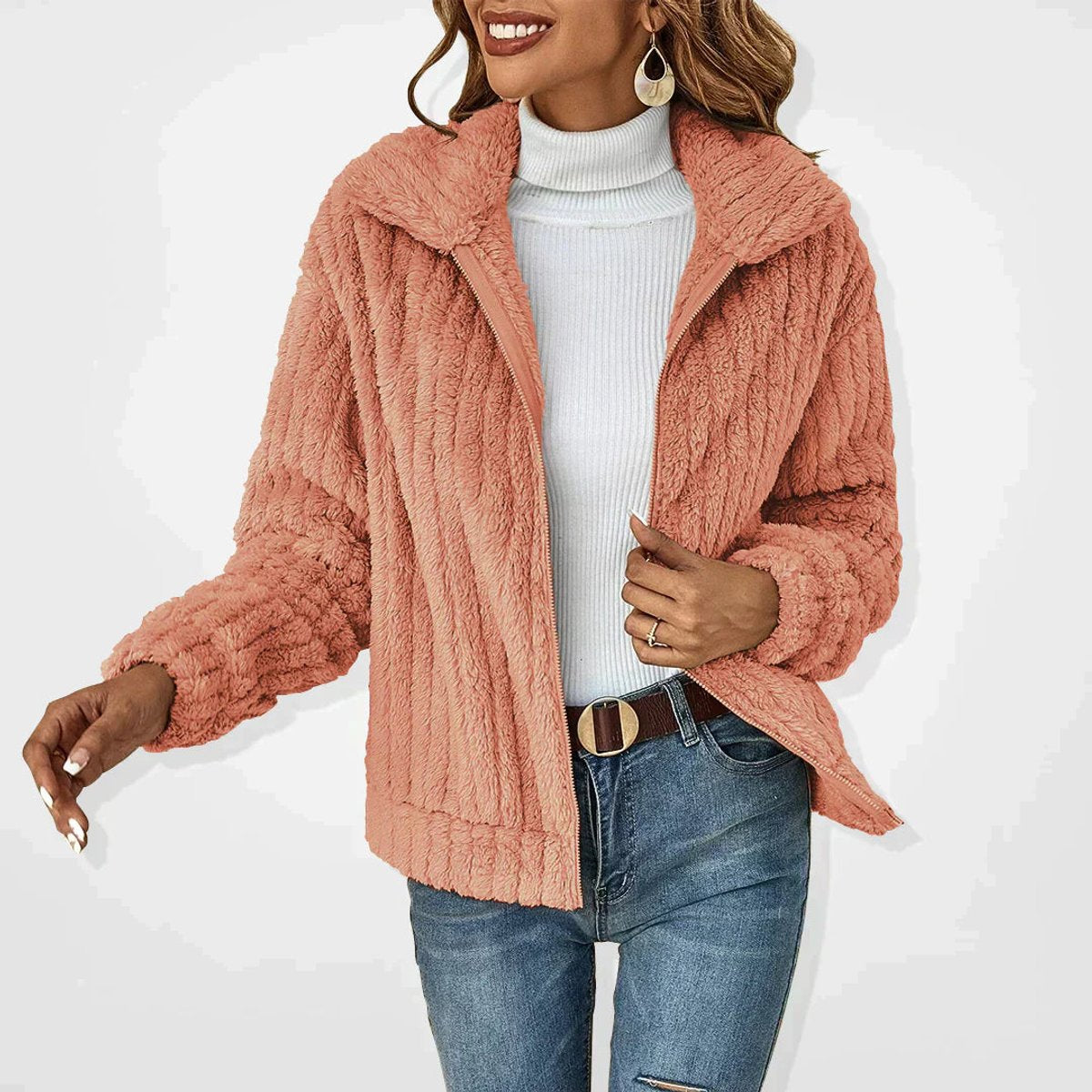 Roberta | Chaqueta Acogedora con Cremallera