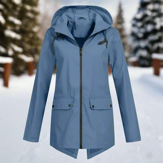 Lorraine | Chaqueta Impermeable Larga con Capucha