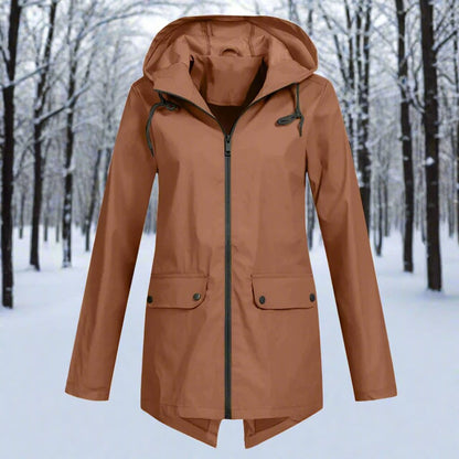 Lorraine | Chaqueta Impermeable Larga con Capucha
