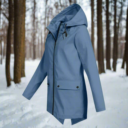 Lorraine | Chaqueta Impermeable Larga con Capucha